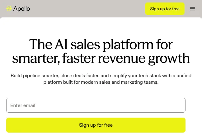 Apollo.io is one of the best go to market tools available