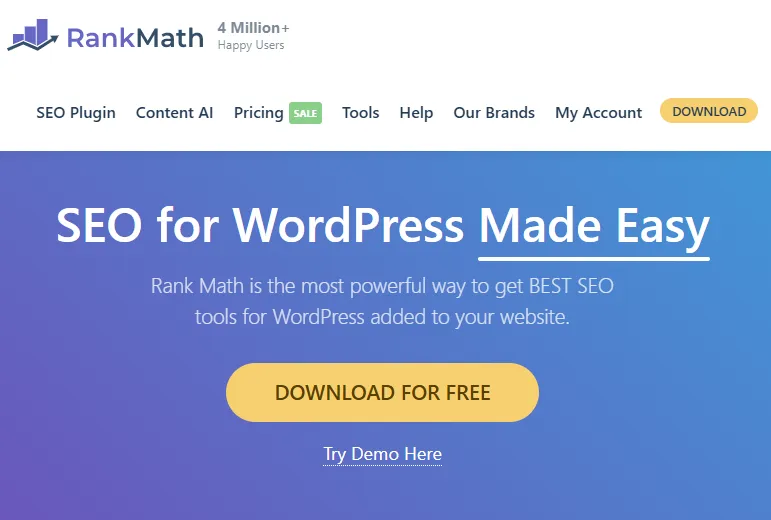Rank math the best SEO plugin for wordpress