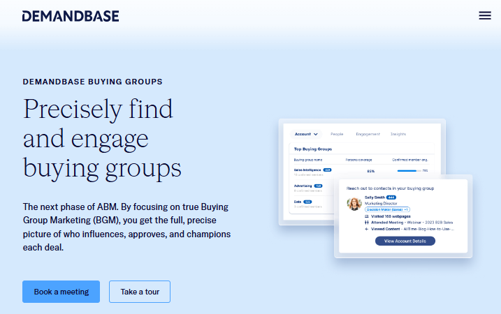Demandbase buying group platform screenshot
